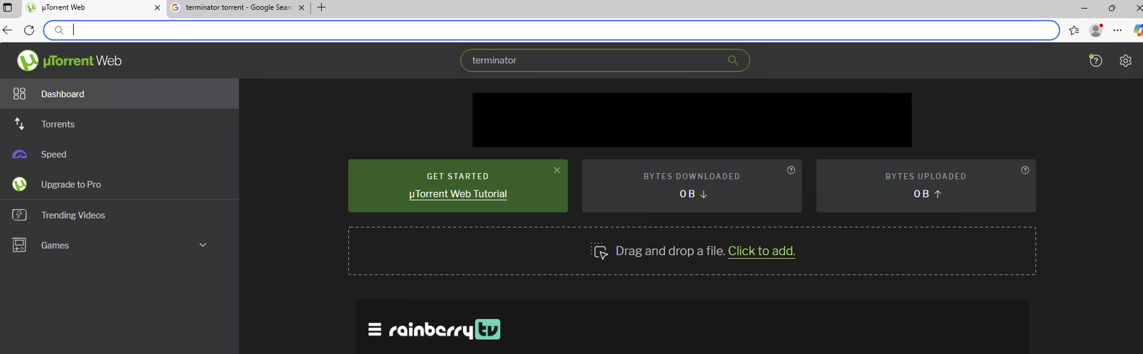 uTorrent interface