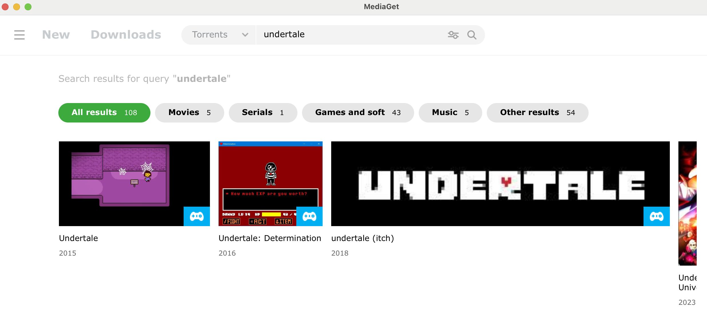 Undertale в MediaGet